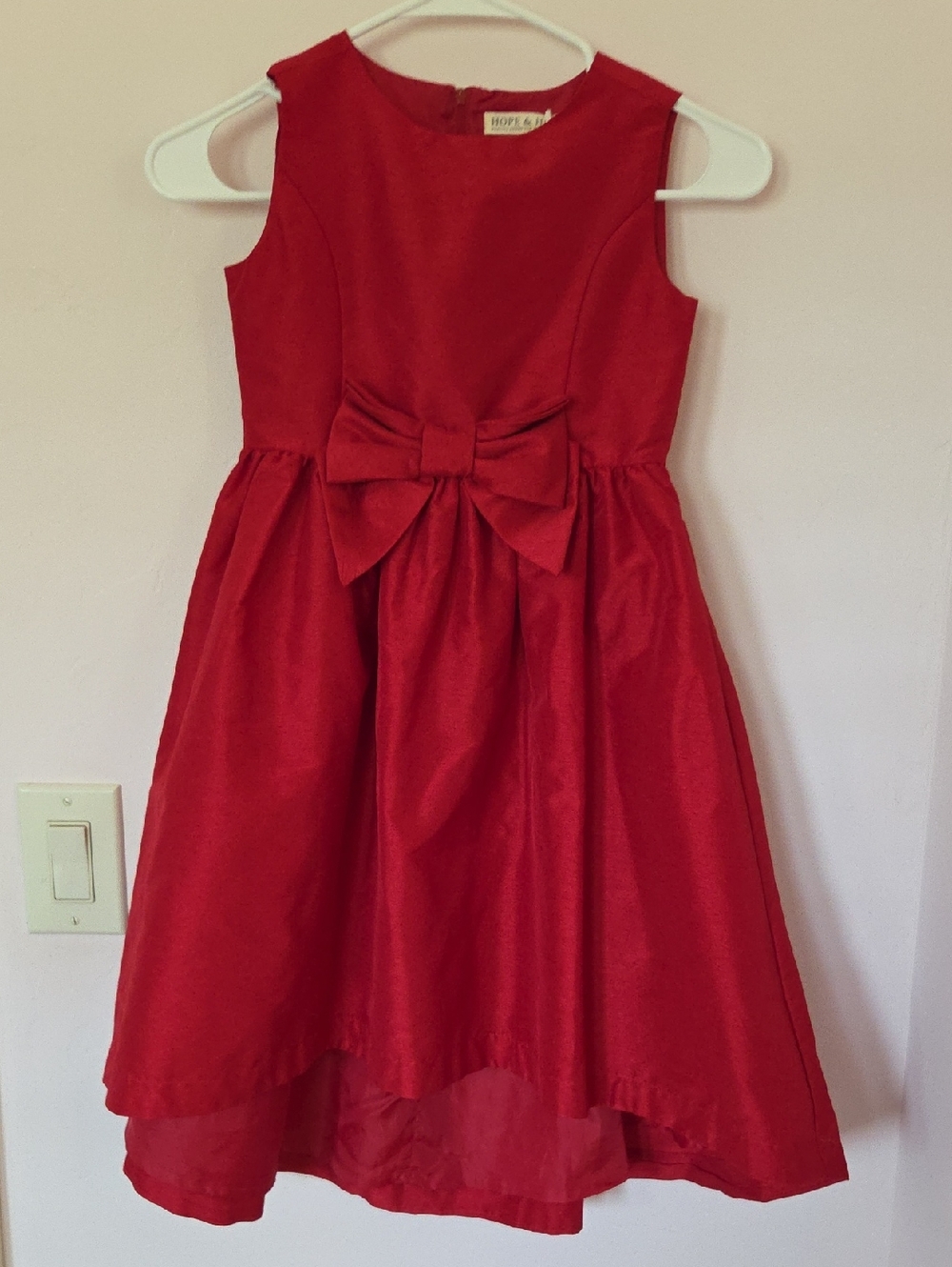 Holiday Red Bow Taffeta Dress for Girls by Hope & Henry